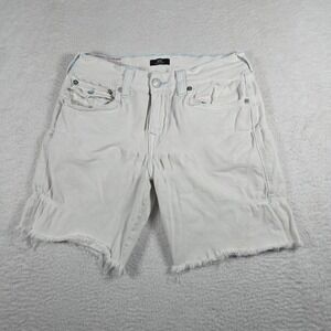 True Religion Ricky Men's Size 32 Light Blue Cut Off Shorts Jorts